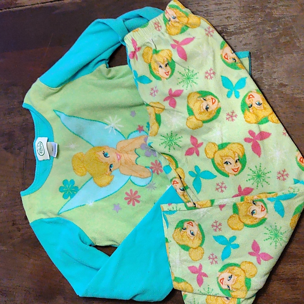 Disney pajamas, size 8, blue and green